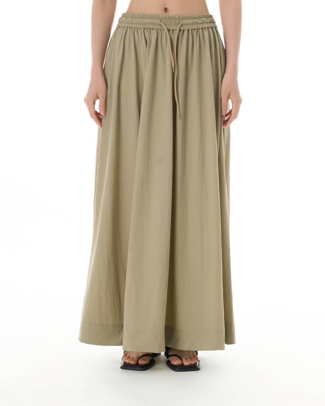 Pre- Order Draping Loose Fit Long Skirt