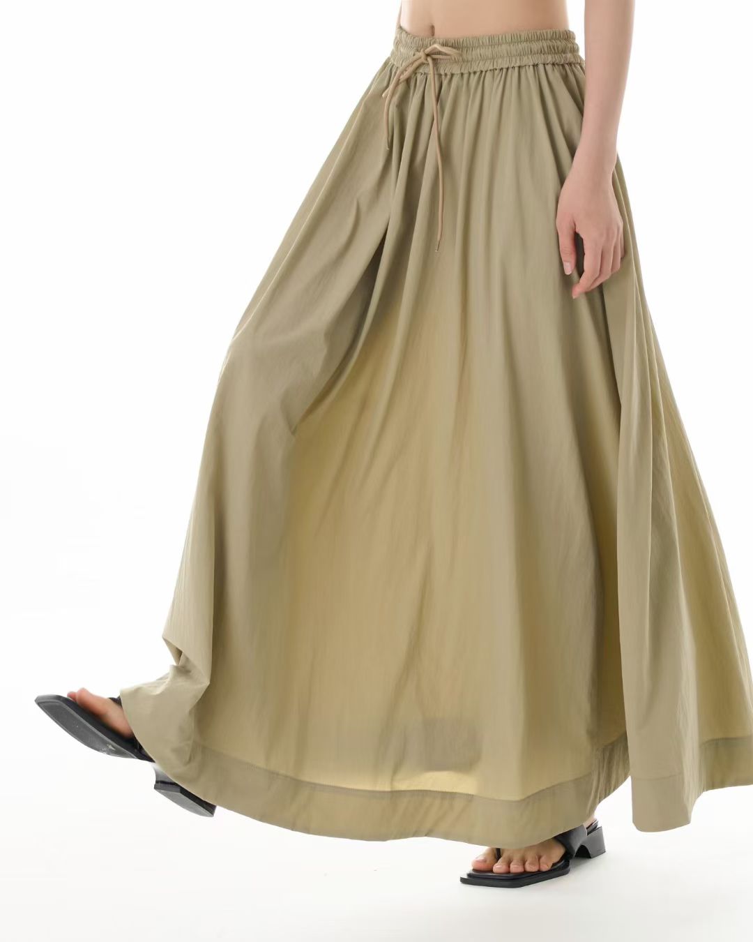 Pre- Order Draping Loose Fit Long Skirt