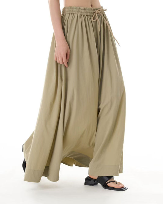 Pre- Order Draping Loose Fit Long Skirt