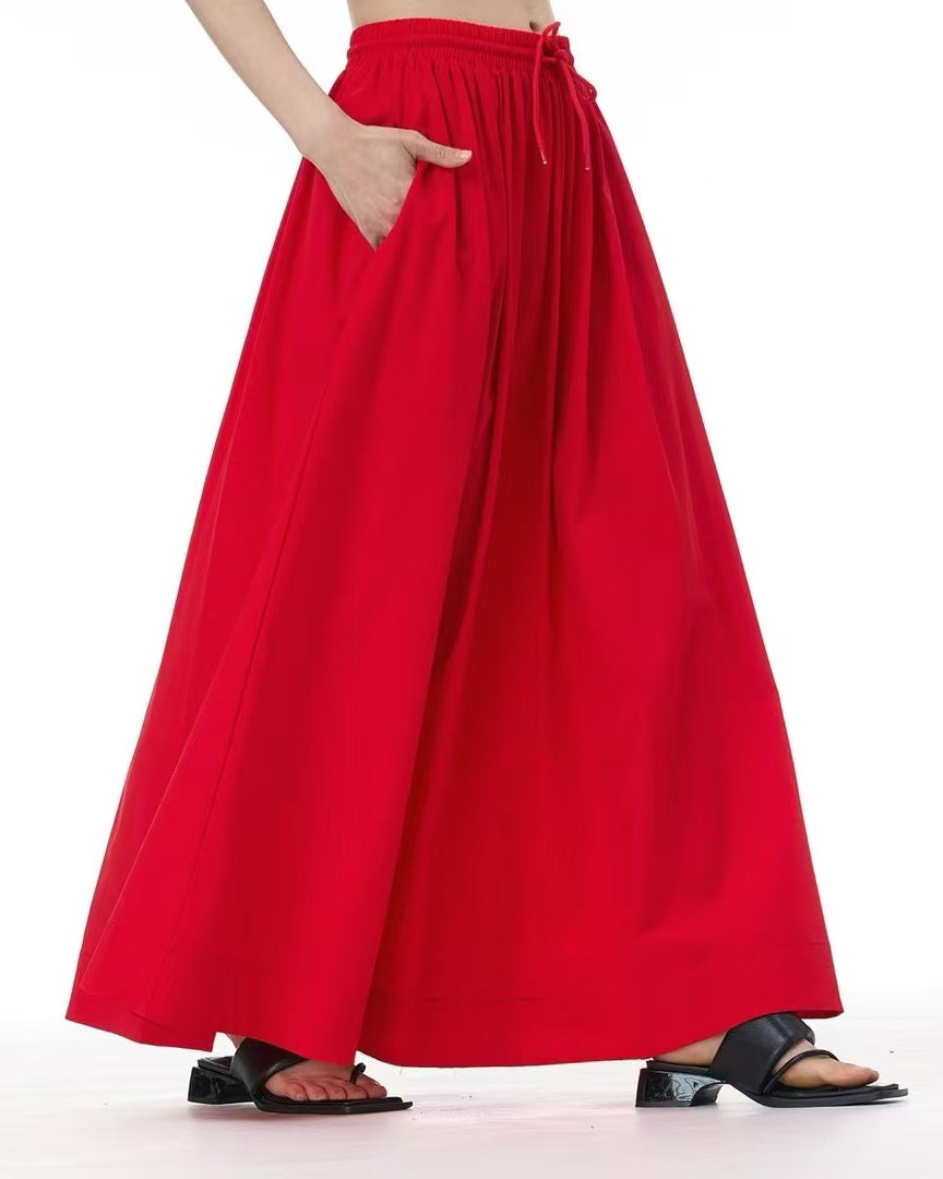 Pre- Order Draping Loose Fit Long Skirt