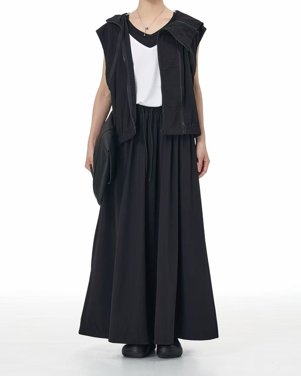 Pre- Order Draping Loose Fit Long Skirt