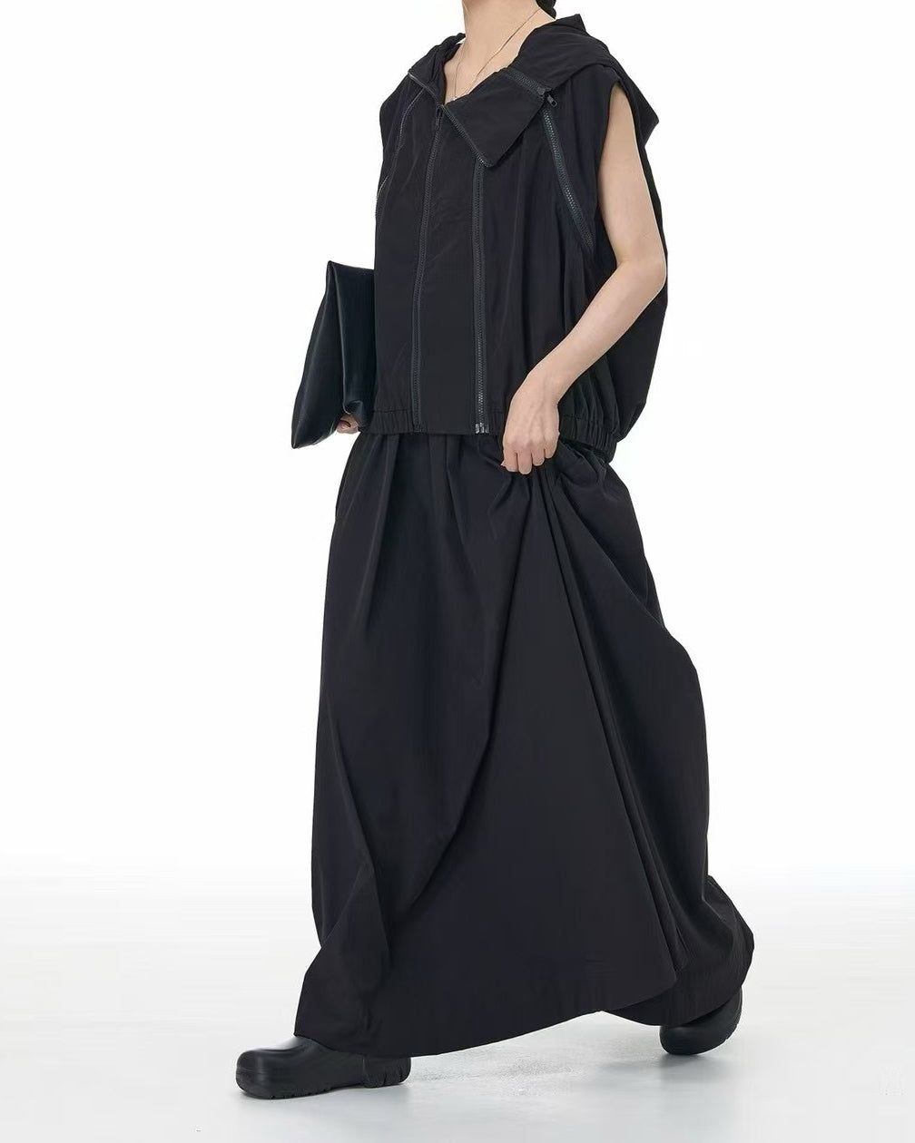 Pre- Order Draping Loose Fit Long Skirt
