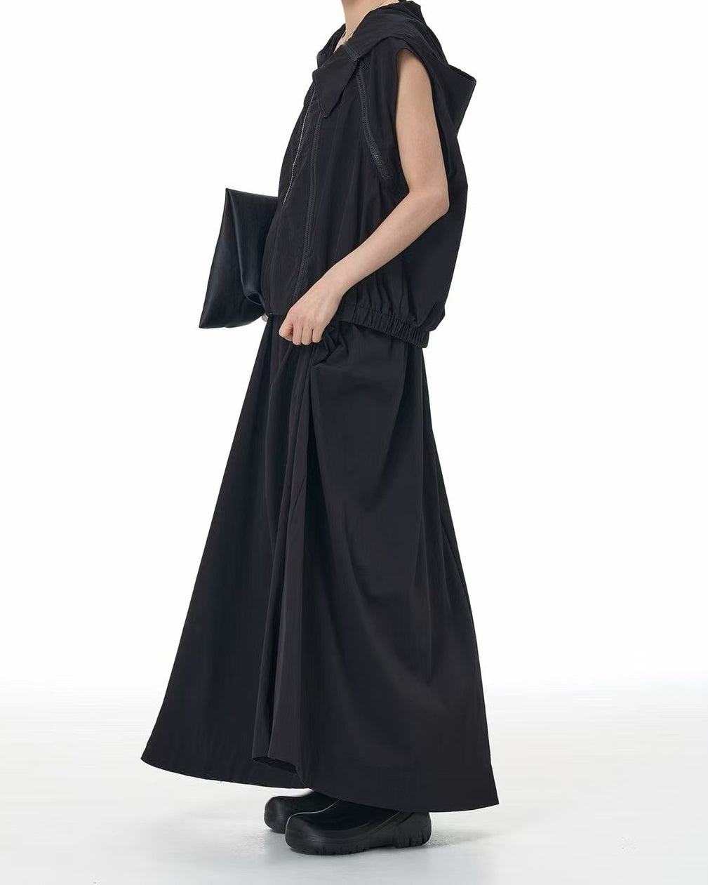 Pre- Order Draping Loose Fit Long Skirt