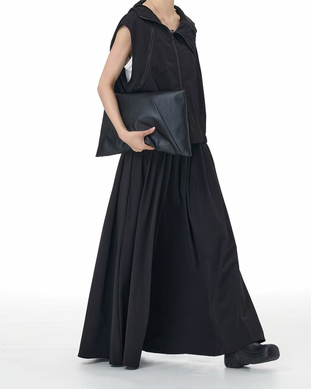Pre- Order Draping Loose Fit Long Skirt