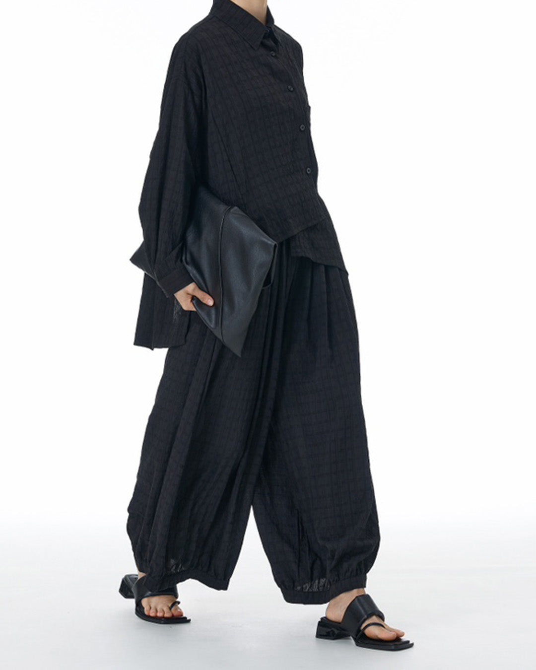 Super Comfortable Irregualr Cutting Textured Fabric Long Sleeves Shirt