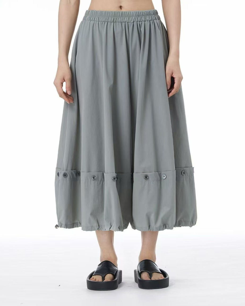 Pre-order Button Detail Cropped Trousers