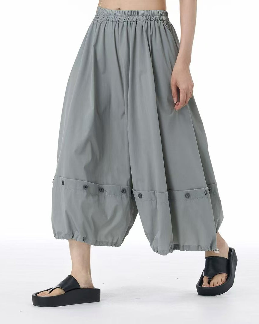 Pre-order Button Detail Cropped Trousers