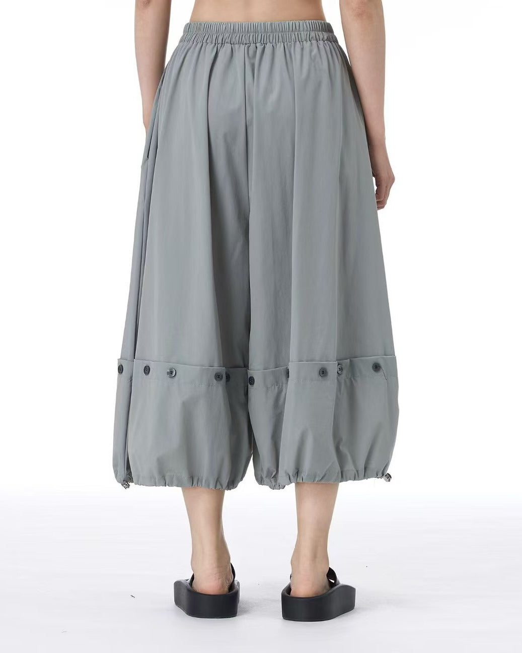 Pre-order Button Detail Cropped Trousers
