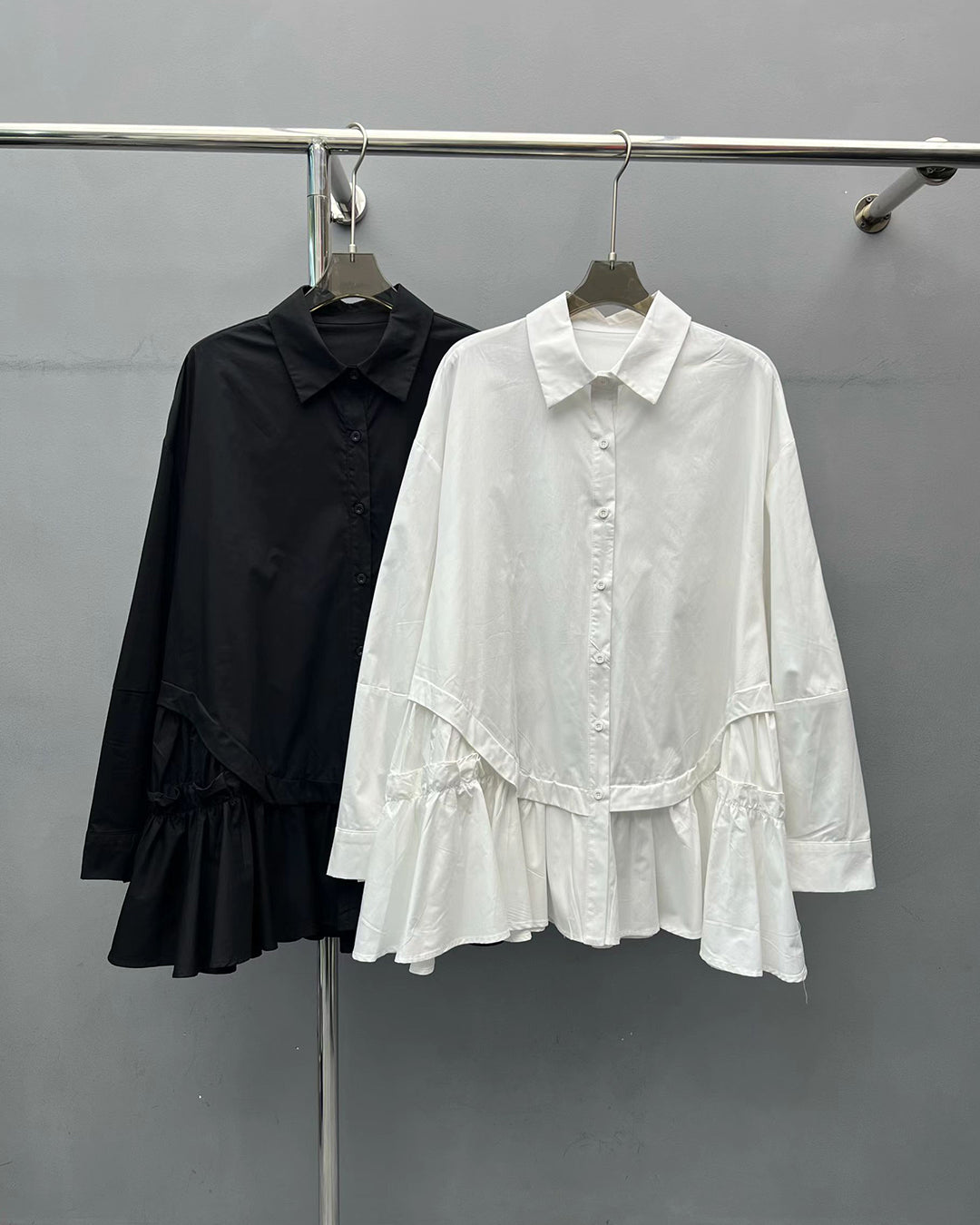 Shirt with Tiered Ruffle