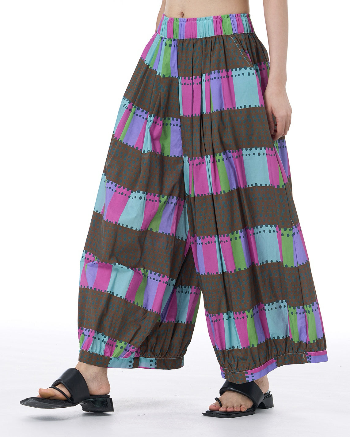 Pre-order Colourful Polka Dot Patchwork Balloon Trousers