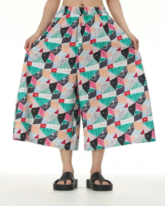 Pre-order Geometric Print Trousers