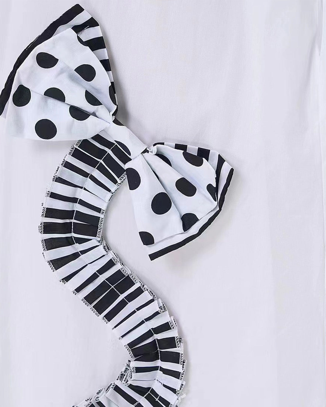 Polka Dot Ribbon Deco Dress