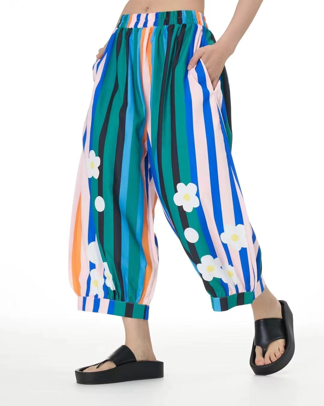Pre-order Colourful Floral Jogger Trousers