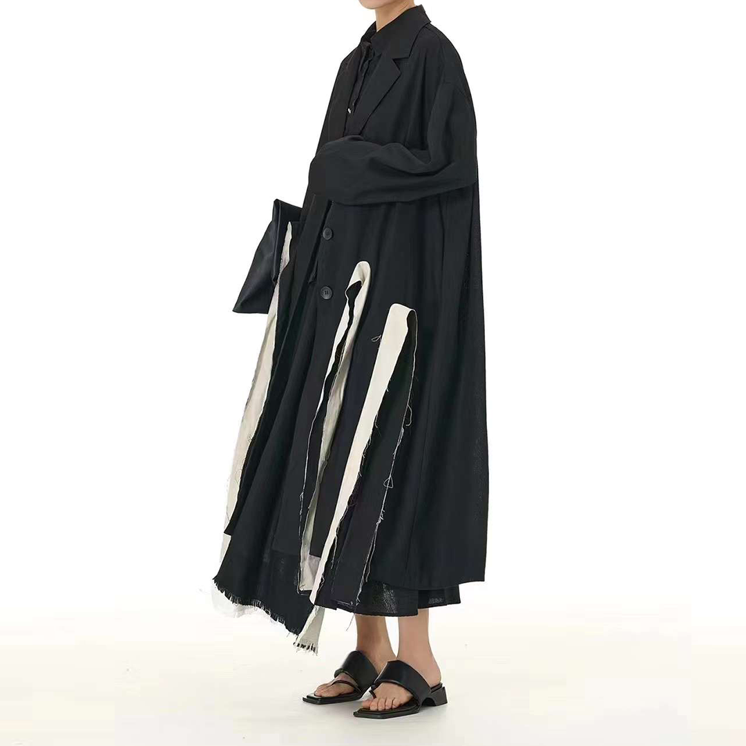 Artistic Tassel Pleats Designer Coat