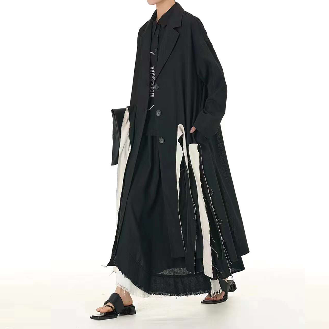 Artistic Tassel Pleats Designer Coat