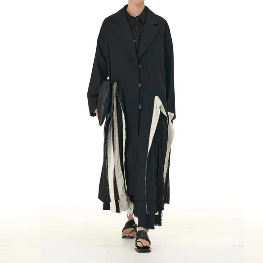 Artistic Tassel Pleats Designer Coat