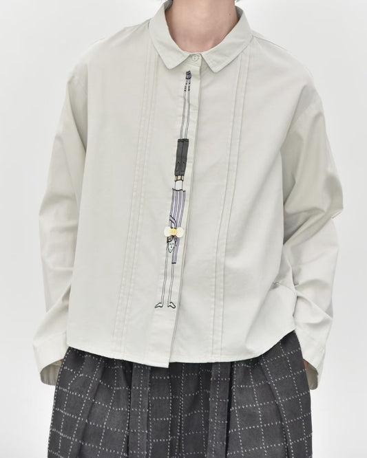 Pre-order Upside-Down Girl Print Long-Sleeve Shirt