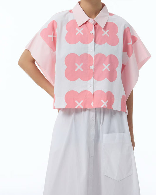 Pre-order Floral Print Cotton Shirt