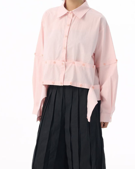 Pre-order Adjustable-Length Cotton Shirt