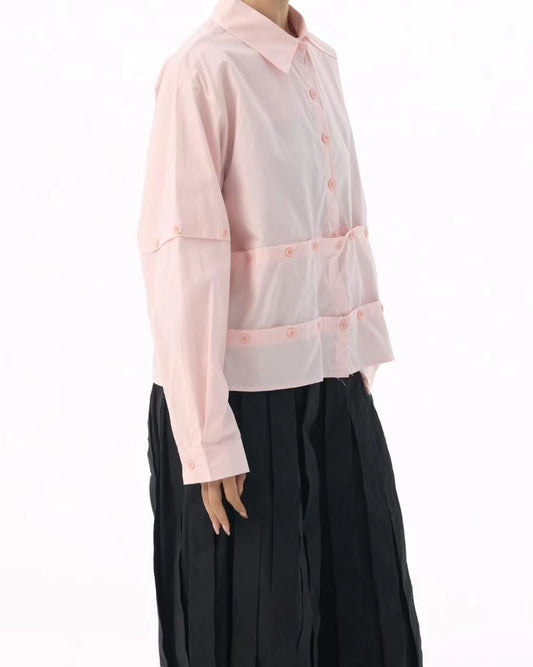 Pre-order Adjustable-Length Cotton Shirt