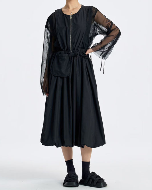 Pre-order Decorative Vest-Layer Pinafore Dress