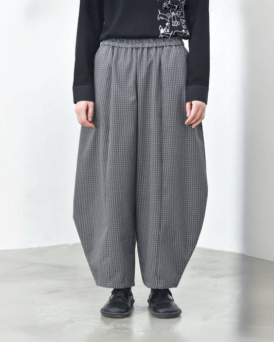 Small Check Fleece Banana Pants
