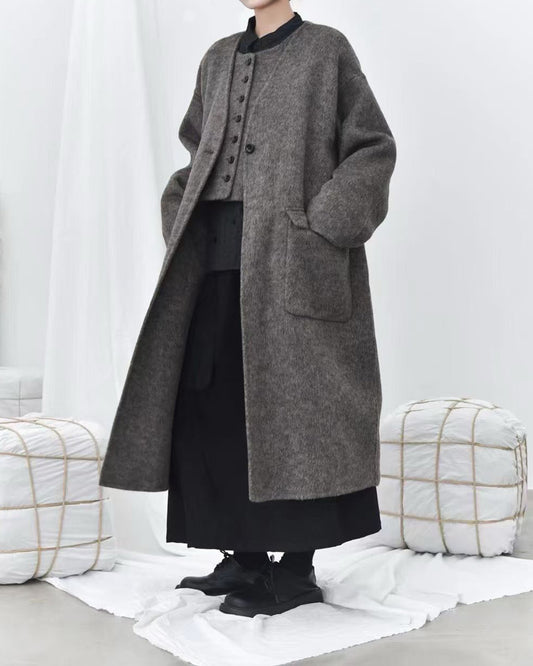 100% Double-Faced Wool Vest & Coat Set