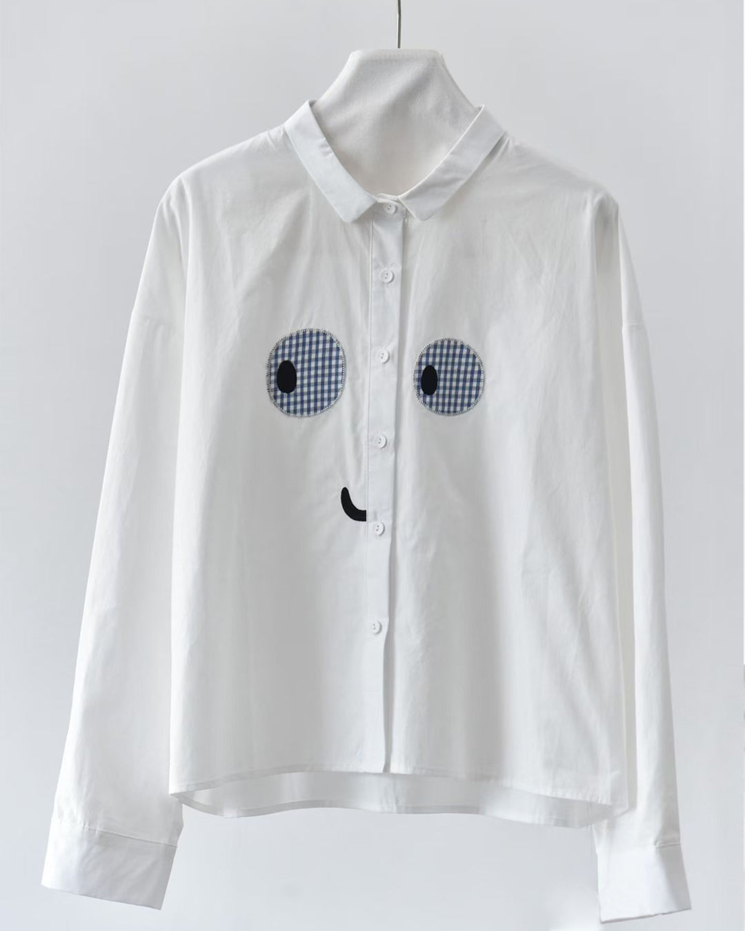 Appliqué Eyes Long-Sleeve Shirt