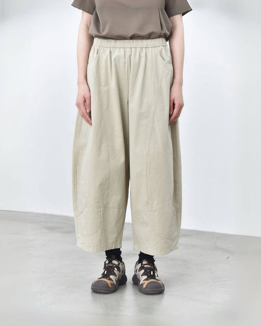 Washed Cargo Pants with Panelled Pocket Details at the Hem