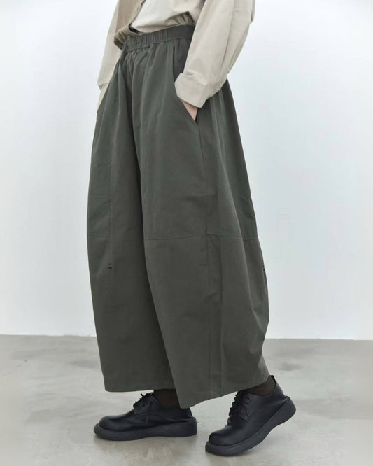 Structured Panel Anti-Wrinkle Relaxed Trousers