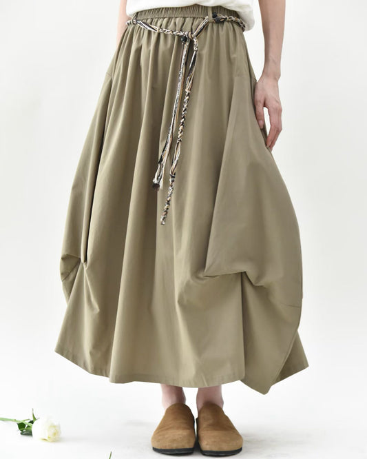 Pre-order Sculptural Draped Skirt with Belt