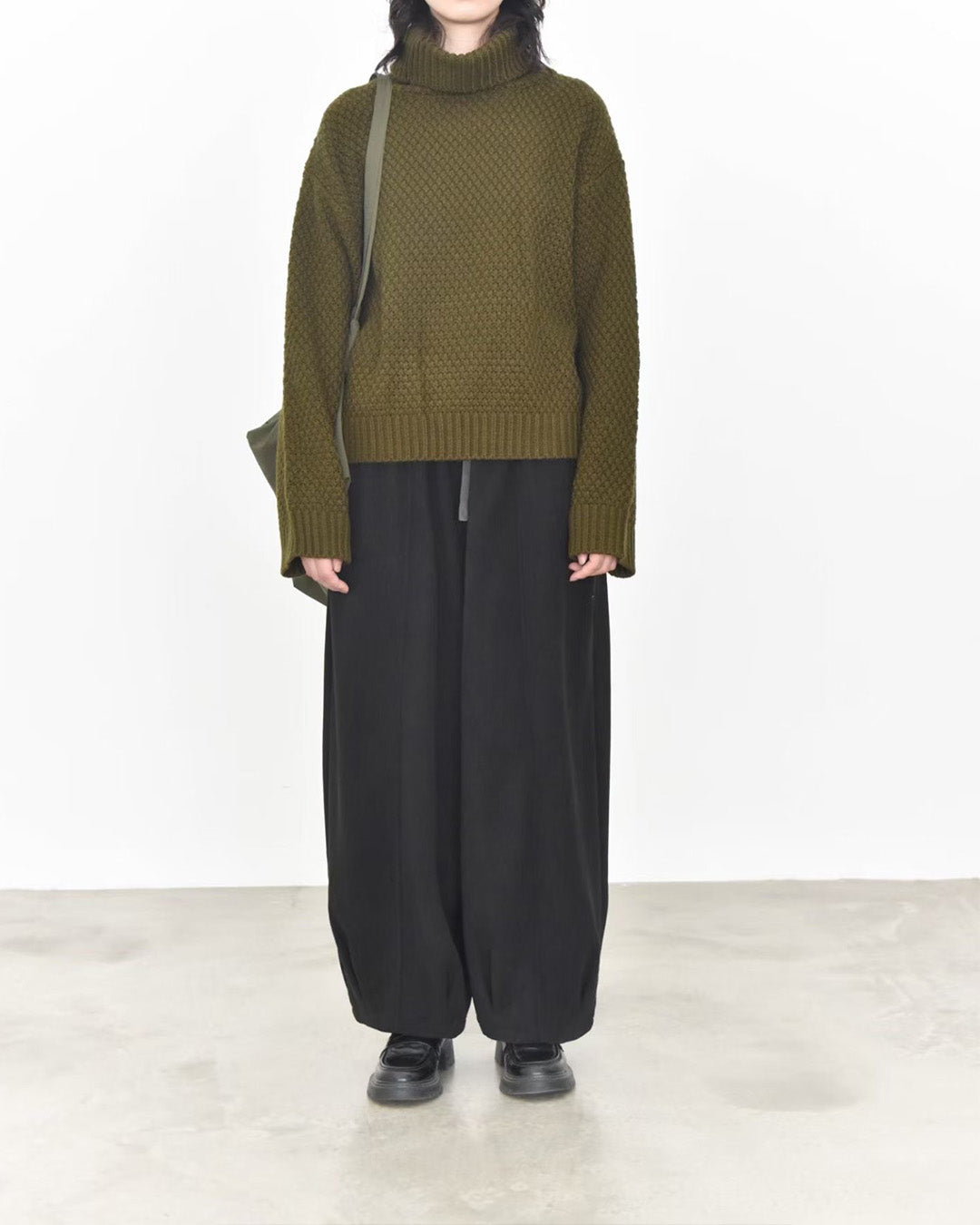 Chunky Textured Turtleneck Sweater