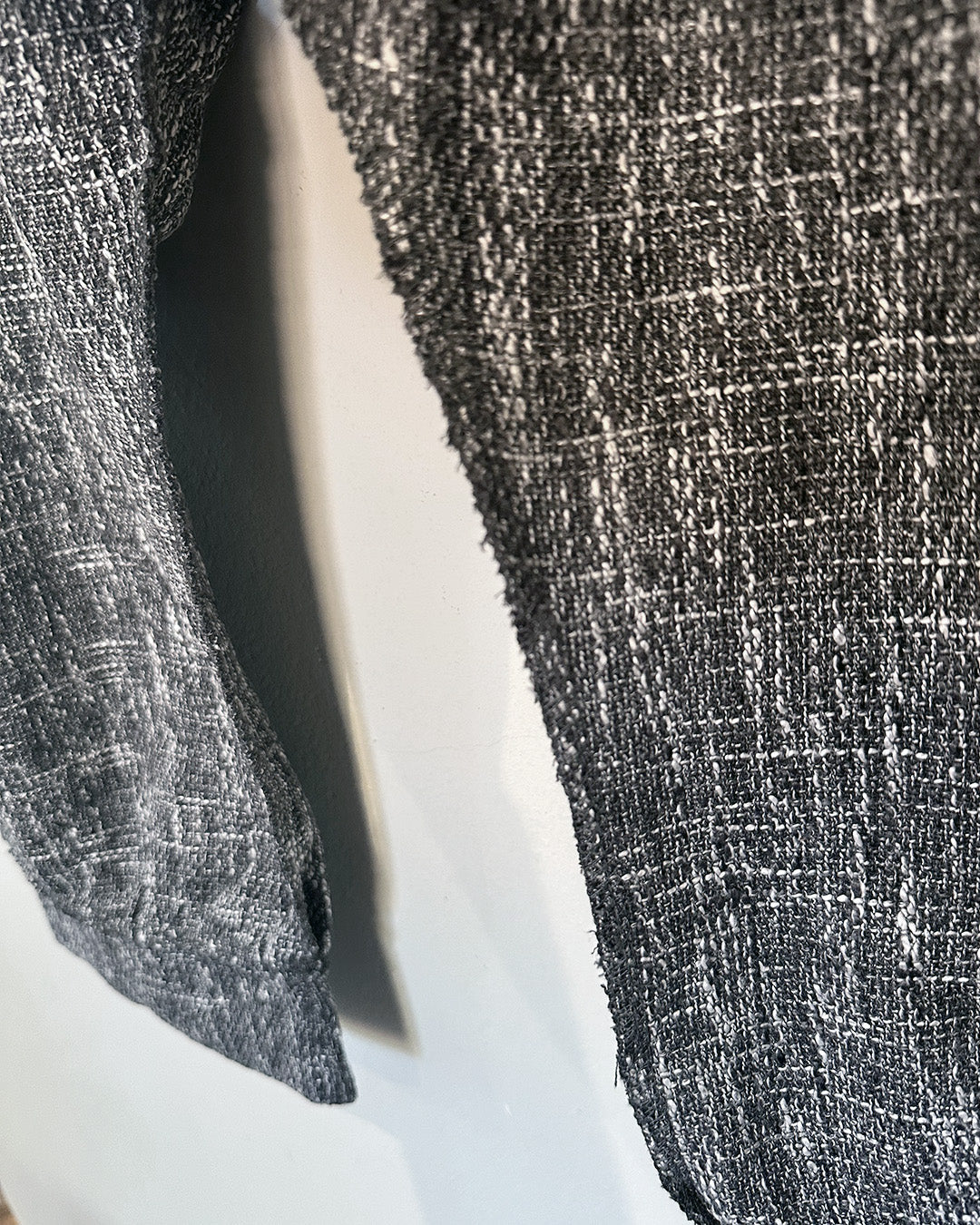 Inside-Out Cotton-Linen Drop-Crotch Pants with Tapered Cuffs and Patch Pockets