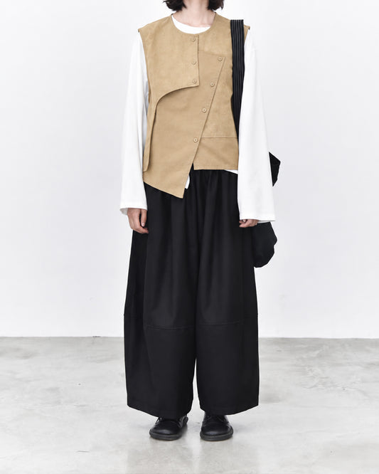 Asymmetric Panelled Tie-Dye Vest