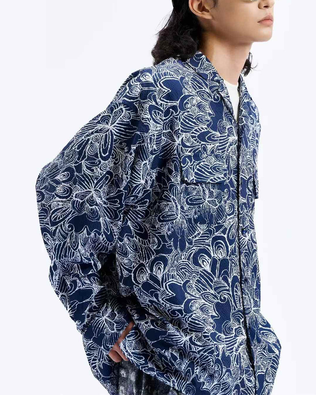 Artist Abstract Floral Pattern Shirt