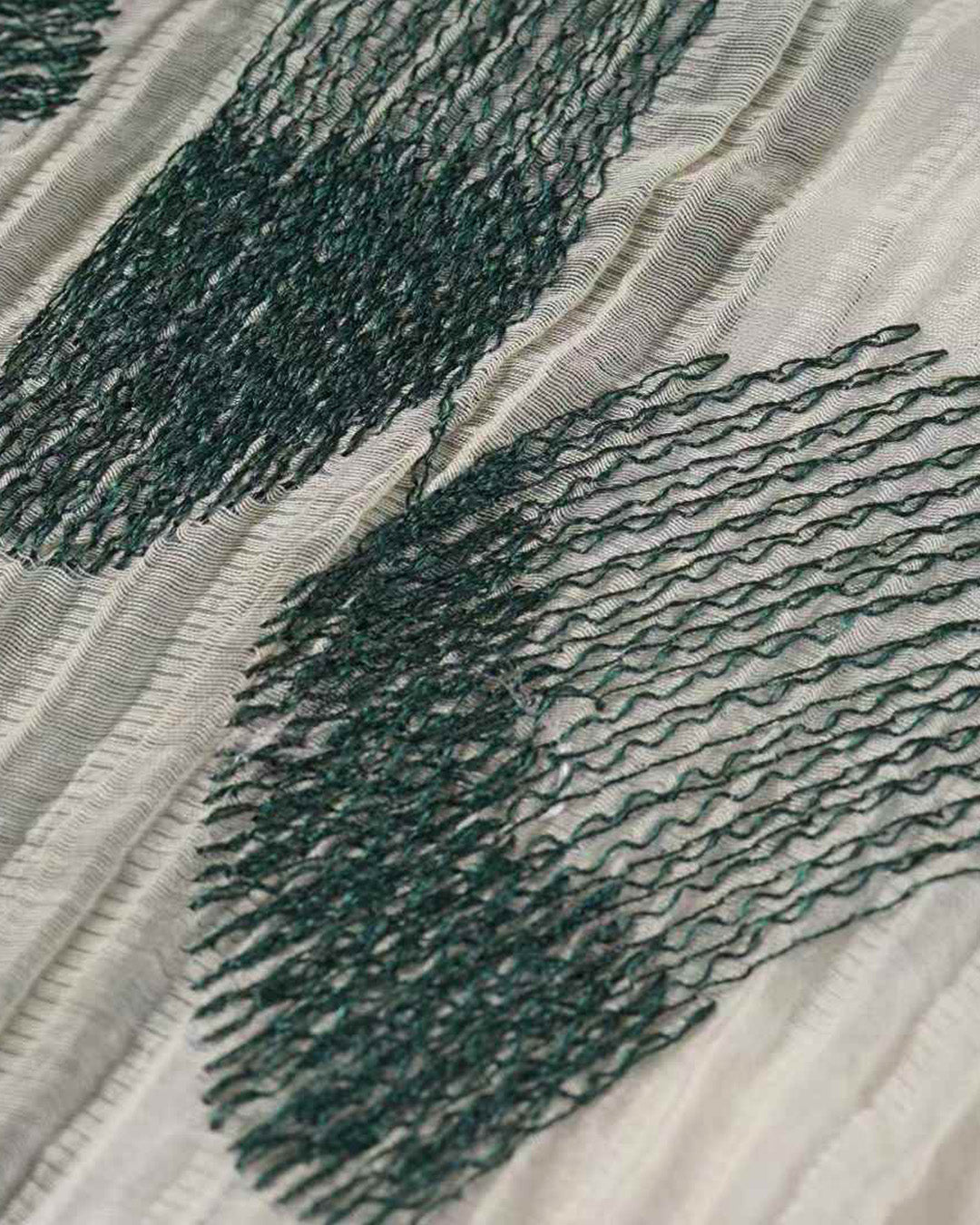 Embroidered Green Fabric Jacket