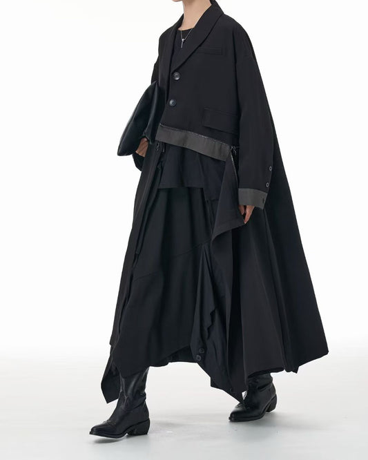 Contrast Colors Two-way Convertible Two-Way Jacket