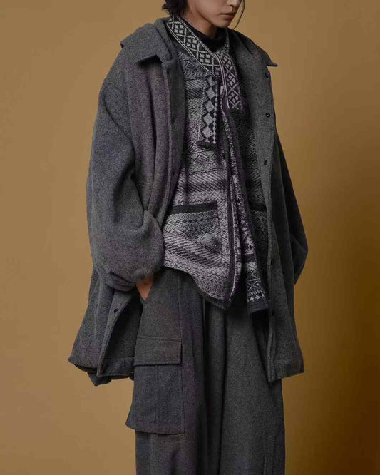 Vintage Pattern Knitted Cardigan