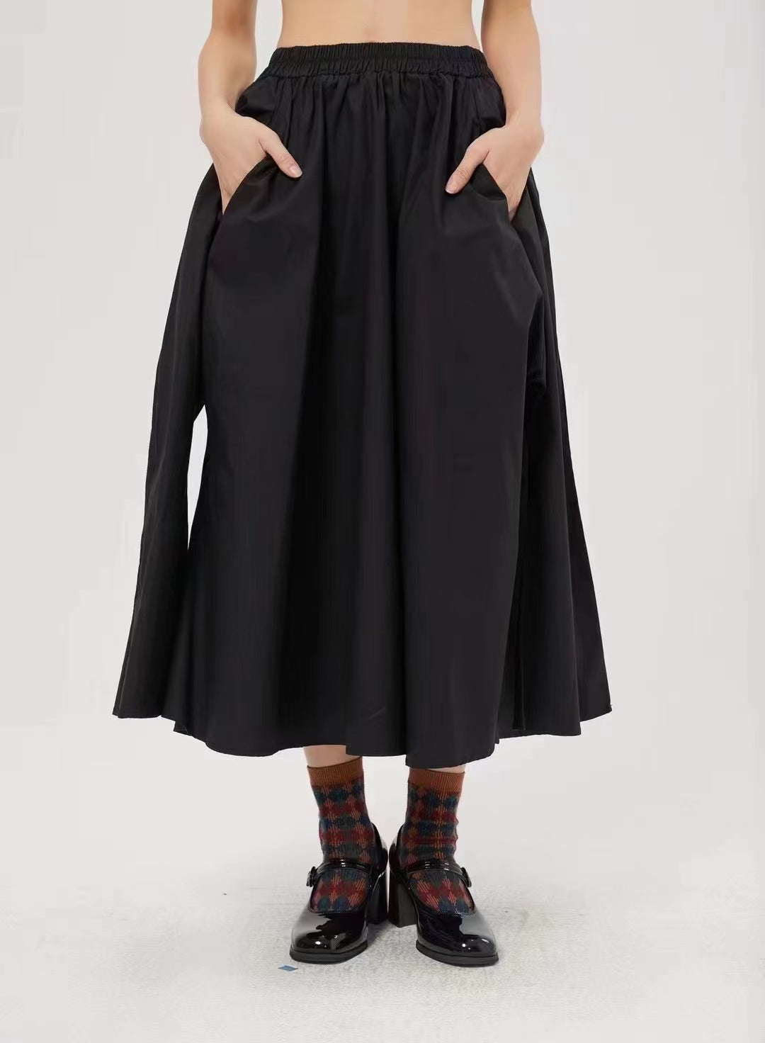 Multi-Polka Dot Ruffle Patchwork Skirt