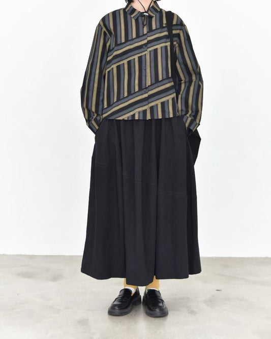 Contrast Stripe Long Sleeve Shirt