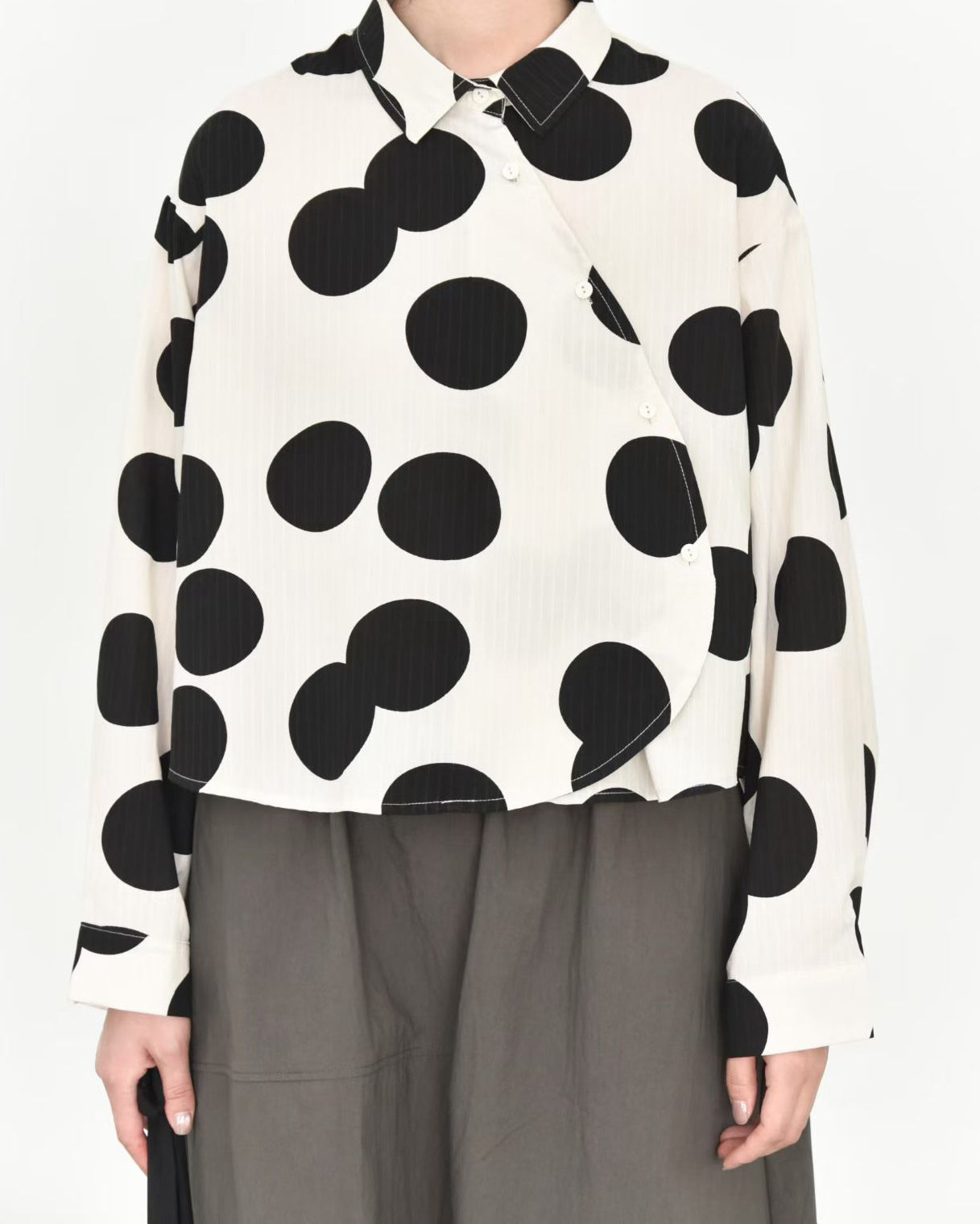 Oversized Polka Dot Arc Shirt