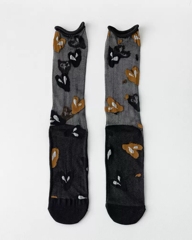 Patterned Sheer Socks