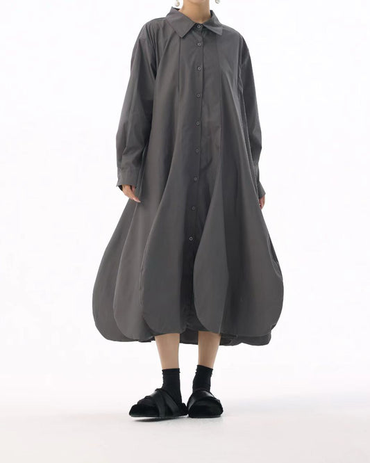 Sculptural 3D Petal-Panel Dress