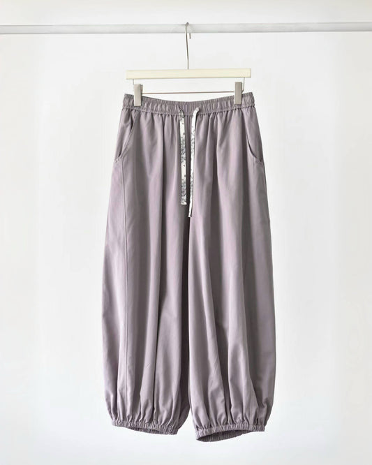 Number Print Drawstring Draped Balloon Pants