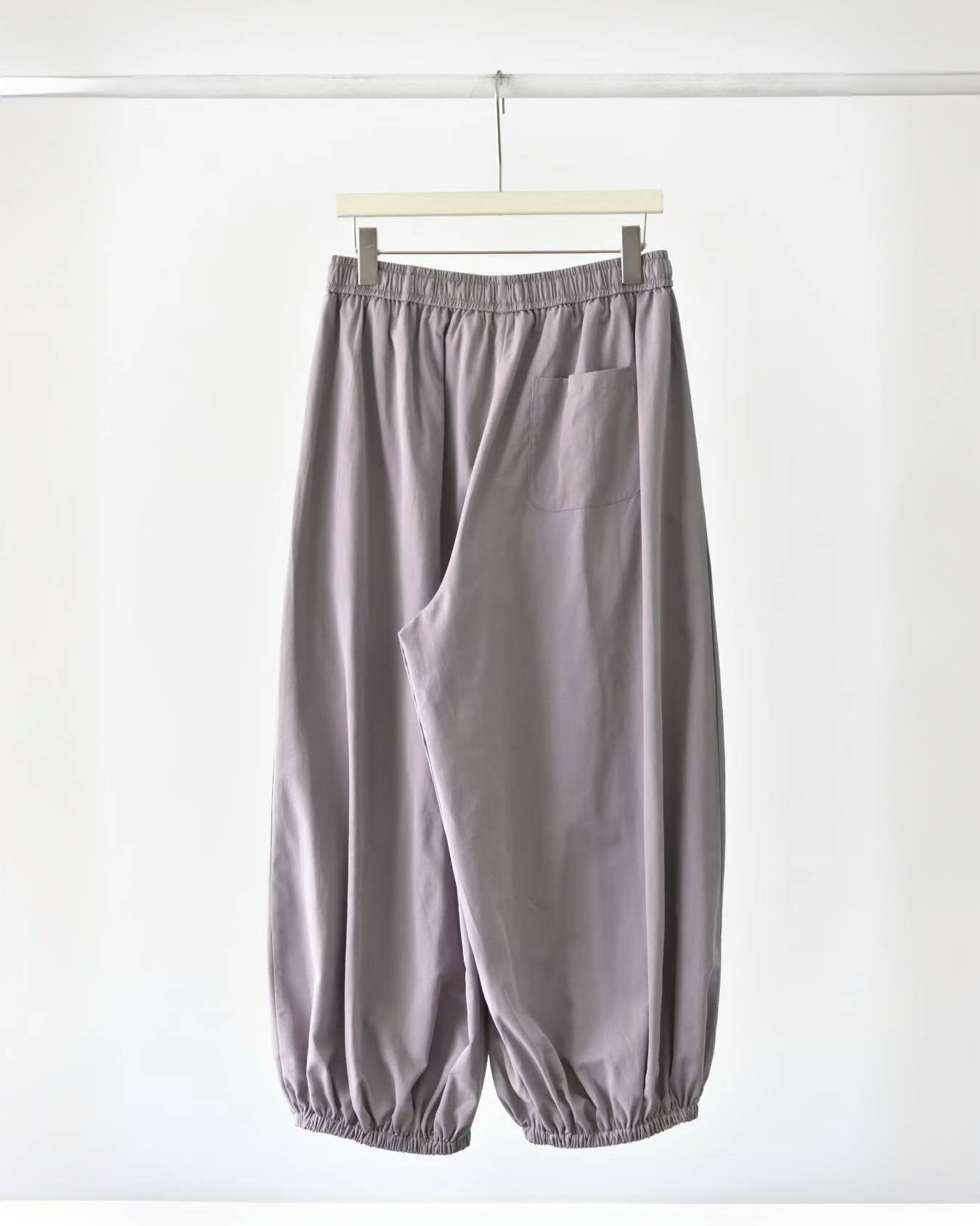 Number Print Drawstring Draped Balloon Pants