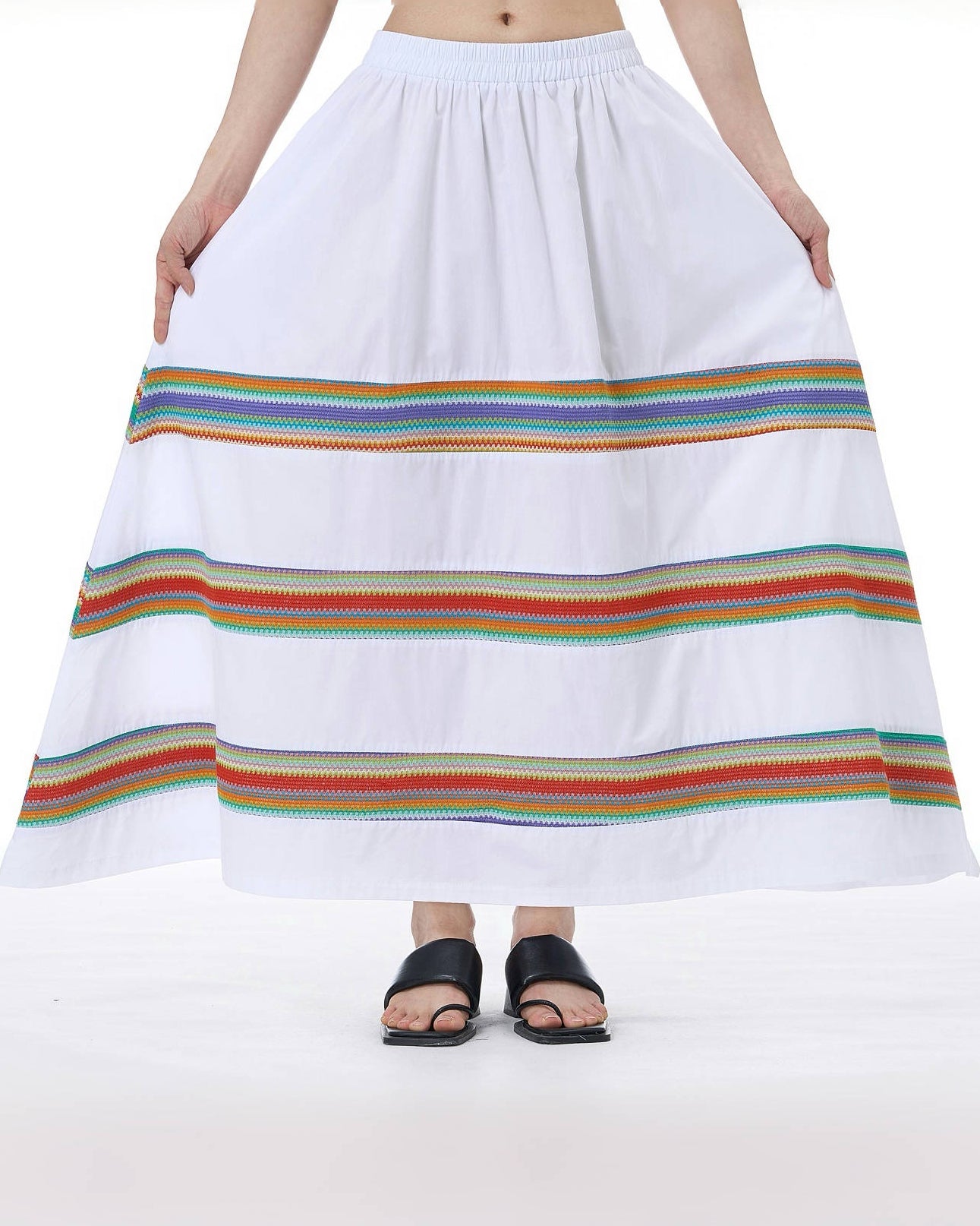 Rainbow Lace Stripe Skirt