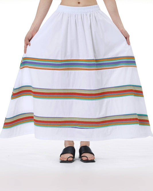 Rainbow Lace Stripe Skirt