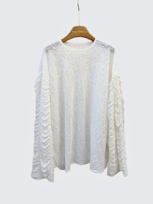 Duo Lace Crewneck Top
