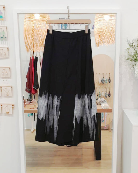 Abstract Watercolor Print Pants