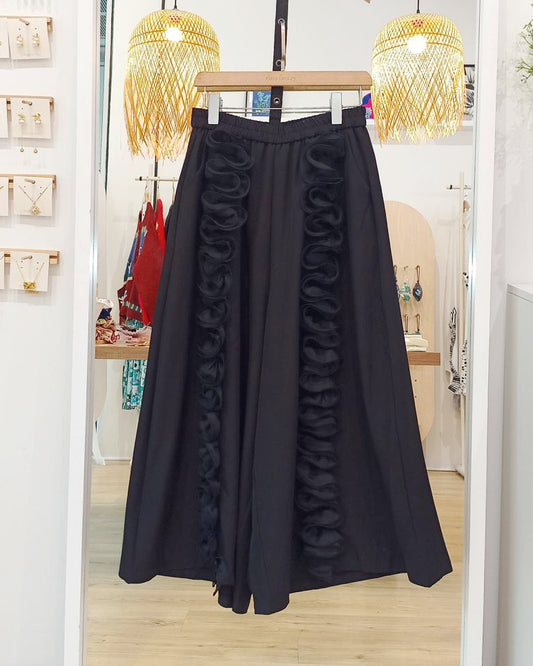 Dimensional Lace Wide-leg Pants